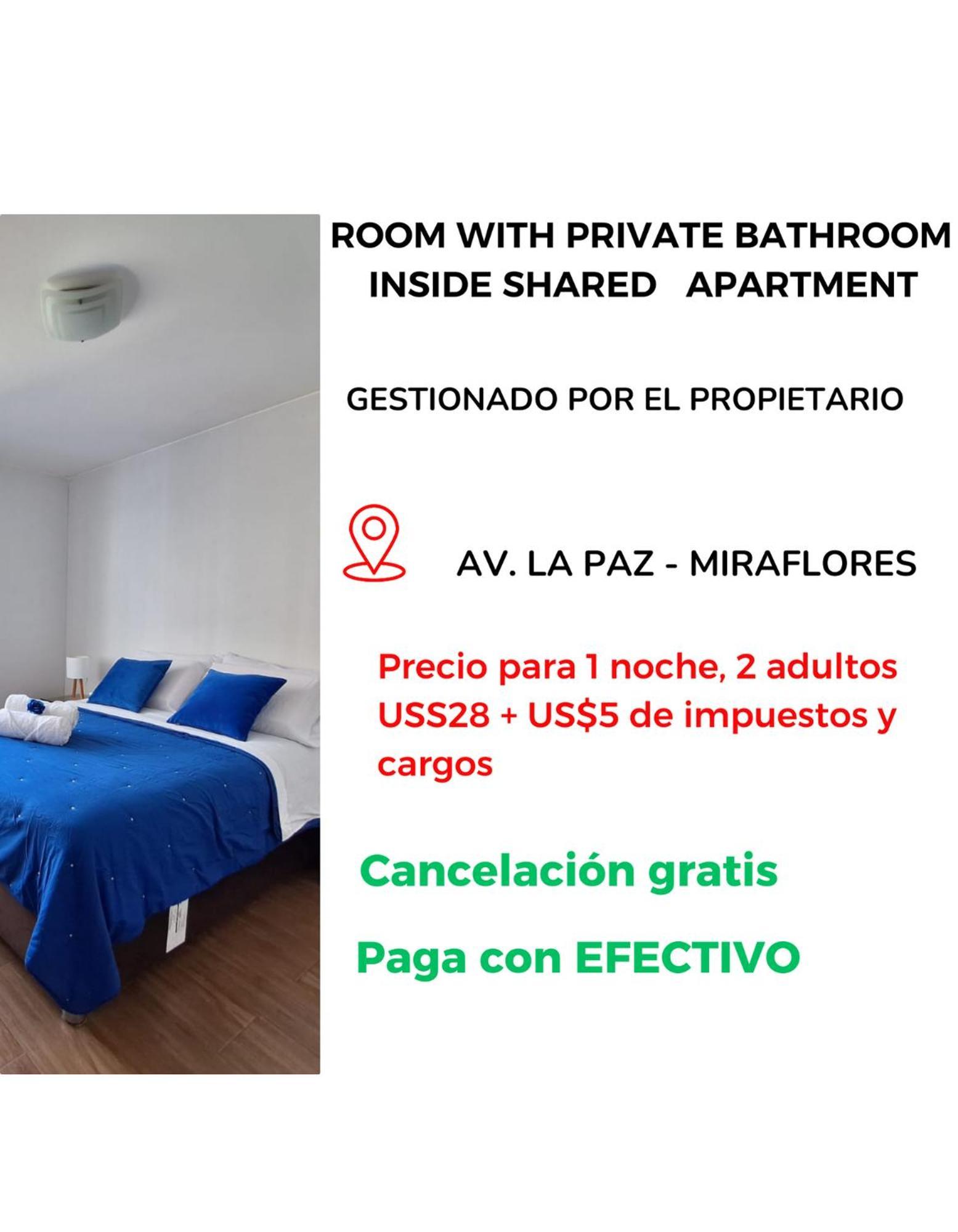 Habitacion Bano Propio La Paz 1 Lima Ngoại thất bức ảnh